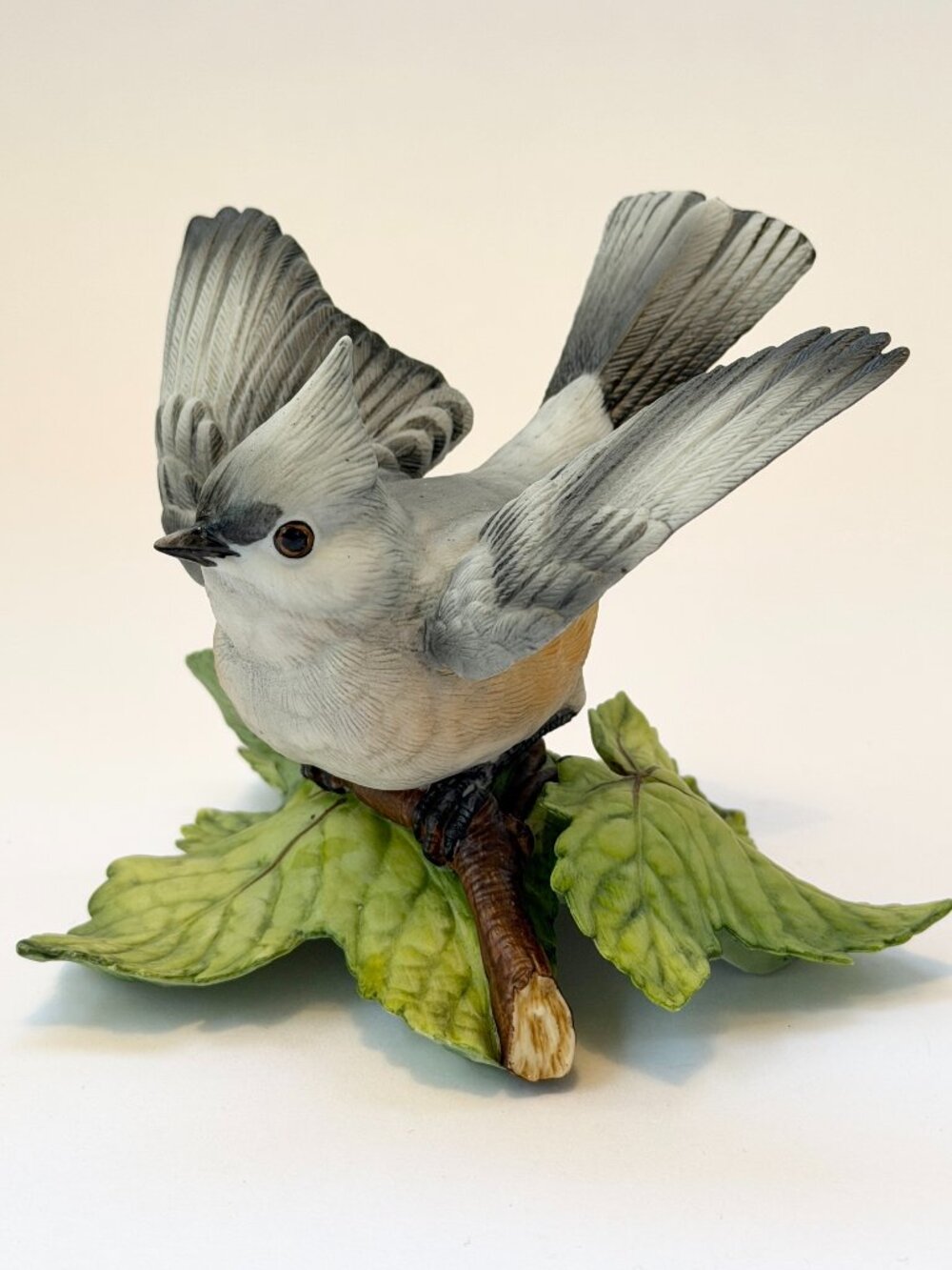 Vintage Lenox Tufted Titmouse Porcelain Bird Figurine